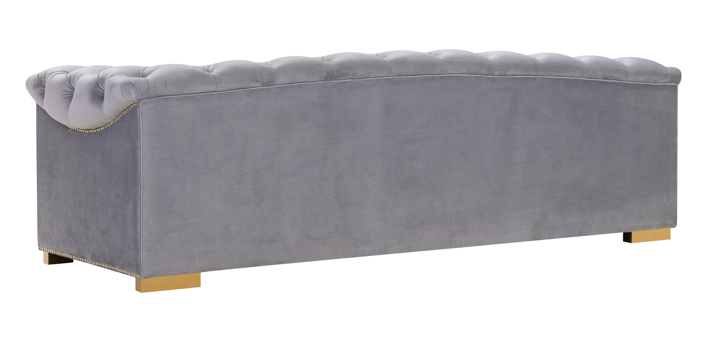 astrid grey velvet sofa