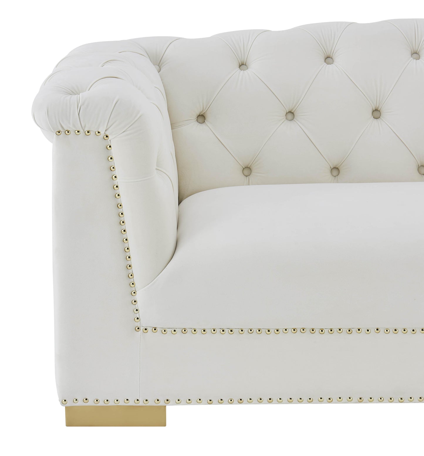 astrid cream velvet loveseat