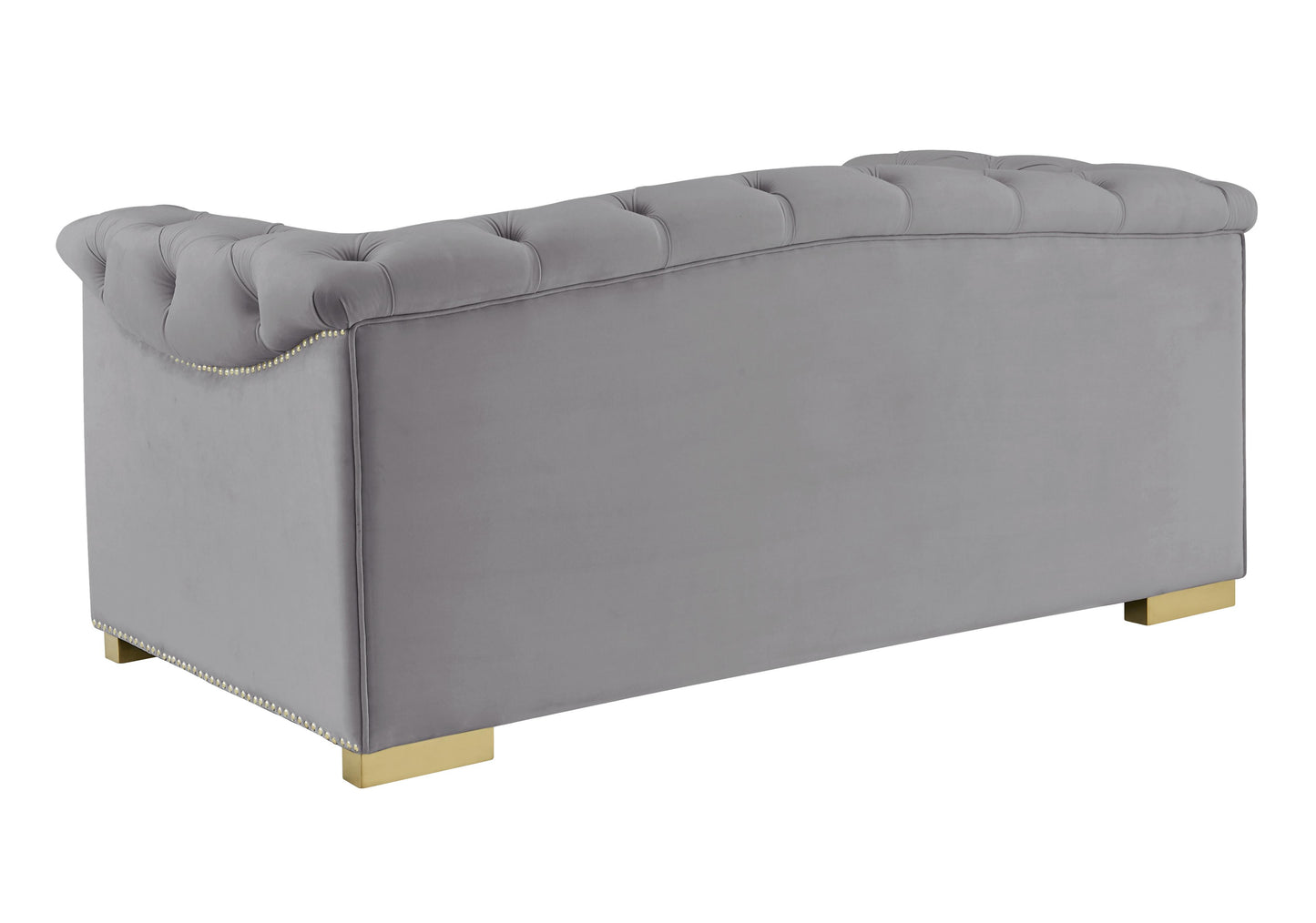 astrid grey velvet loveseat