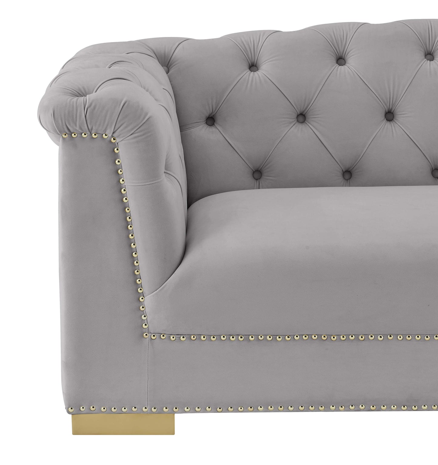 astrid grey velvet loveseat