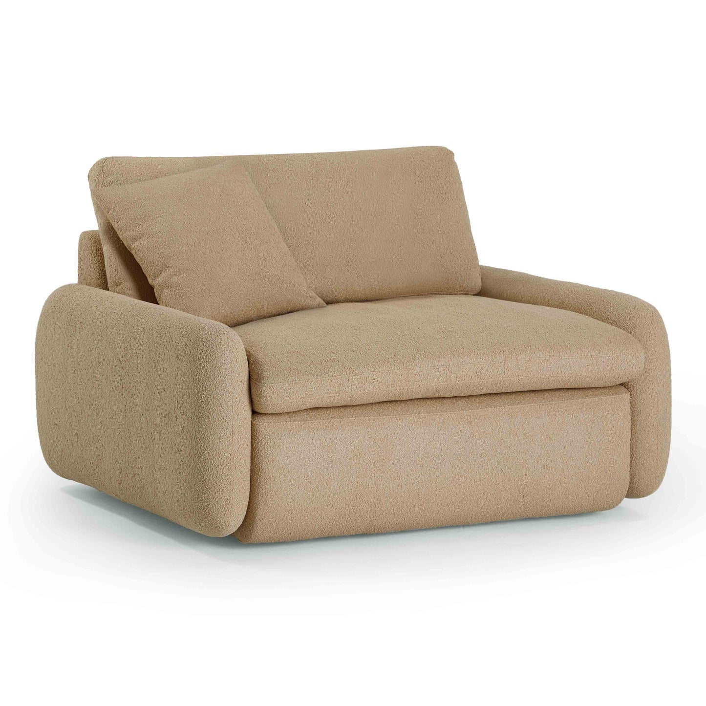 tarra tan boucle lounge chair