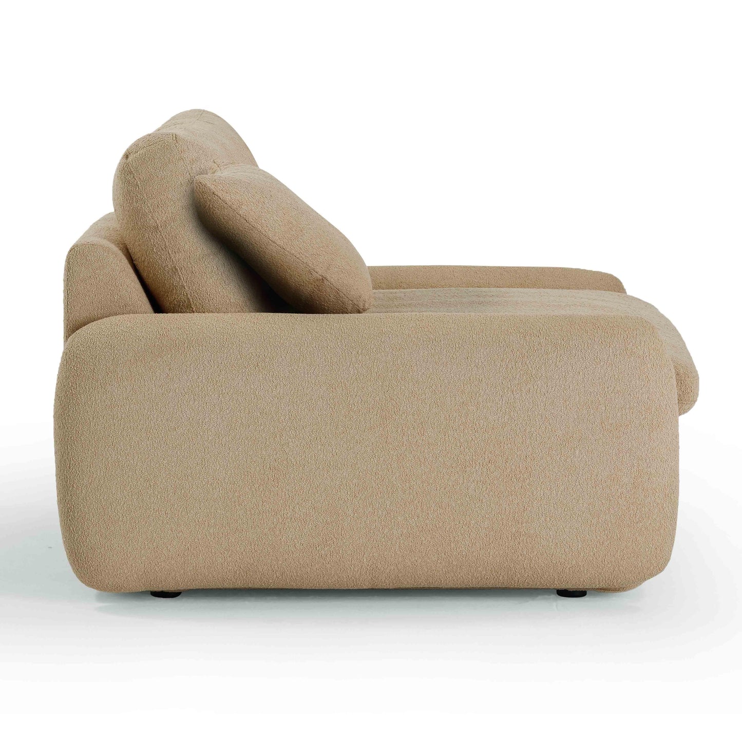 tarra tan boucle lounge chair