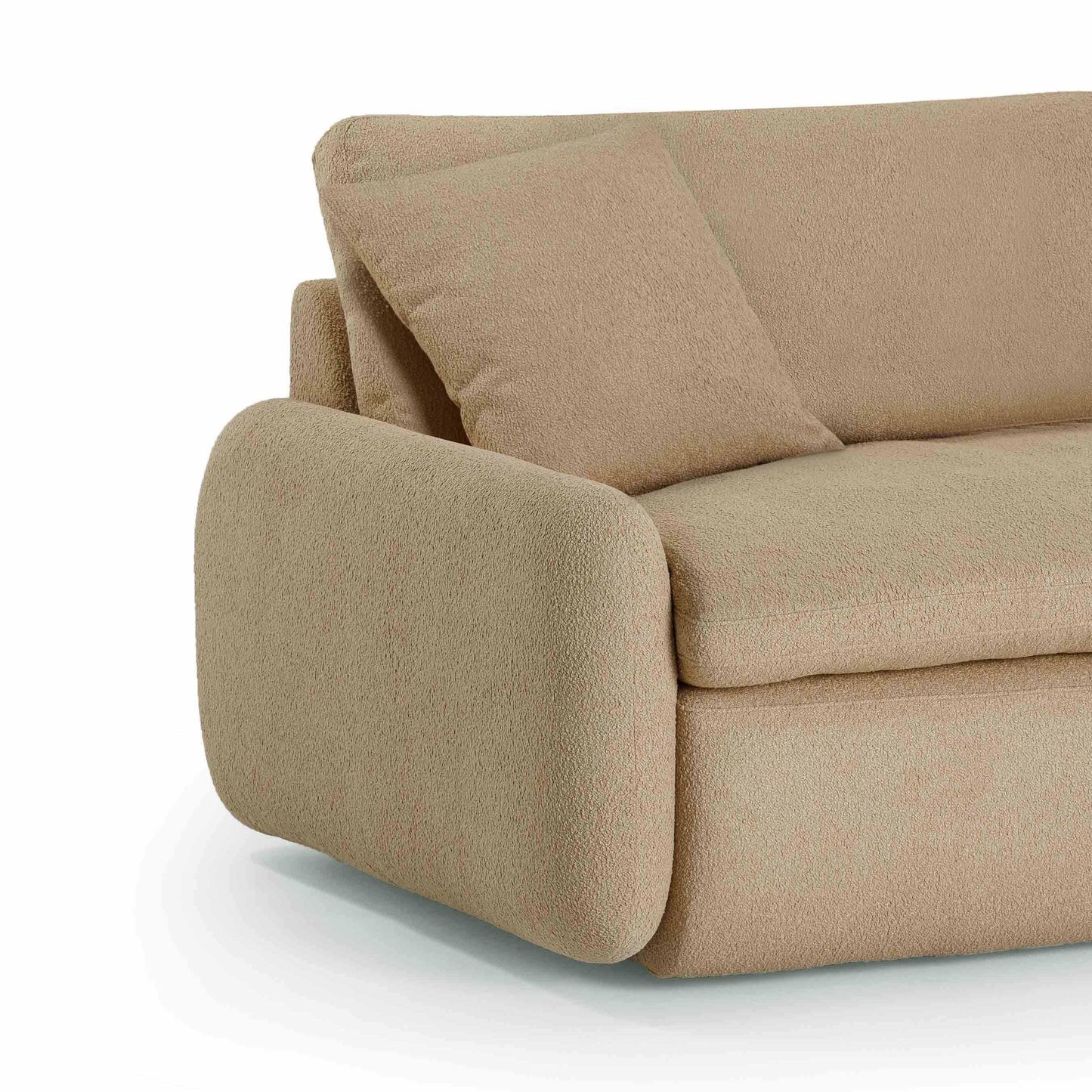 tarra tan boucle lounge chair