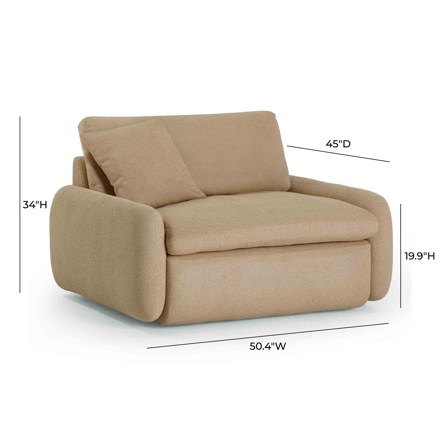 tarra tan boucle lounge chair