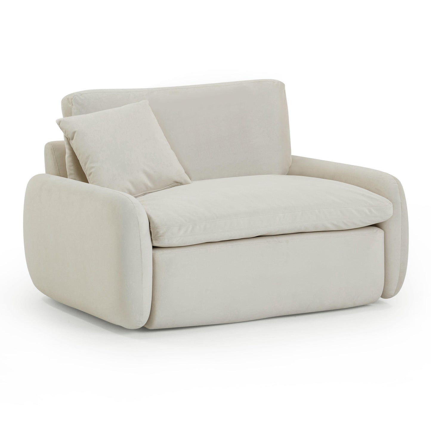 tarra cream velvet lounge chair