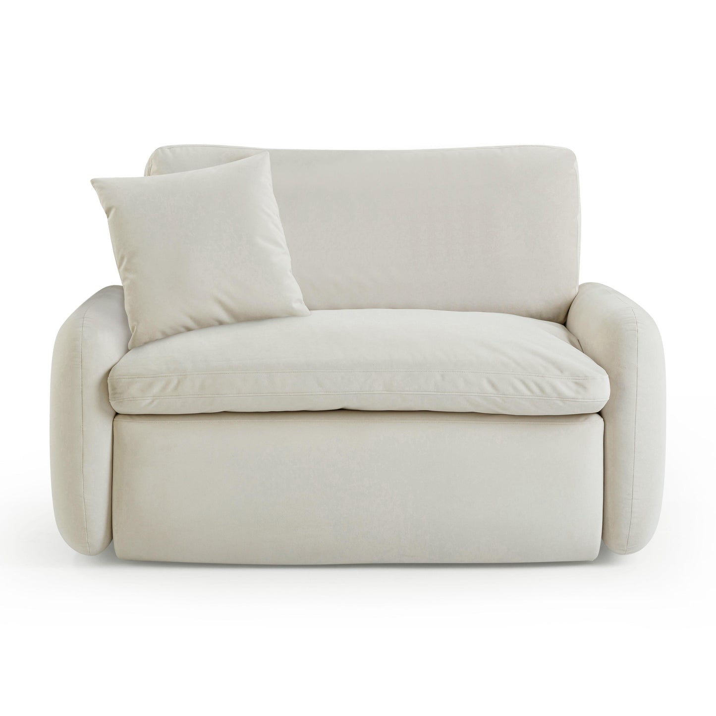 tarra cream velvet lounge chair