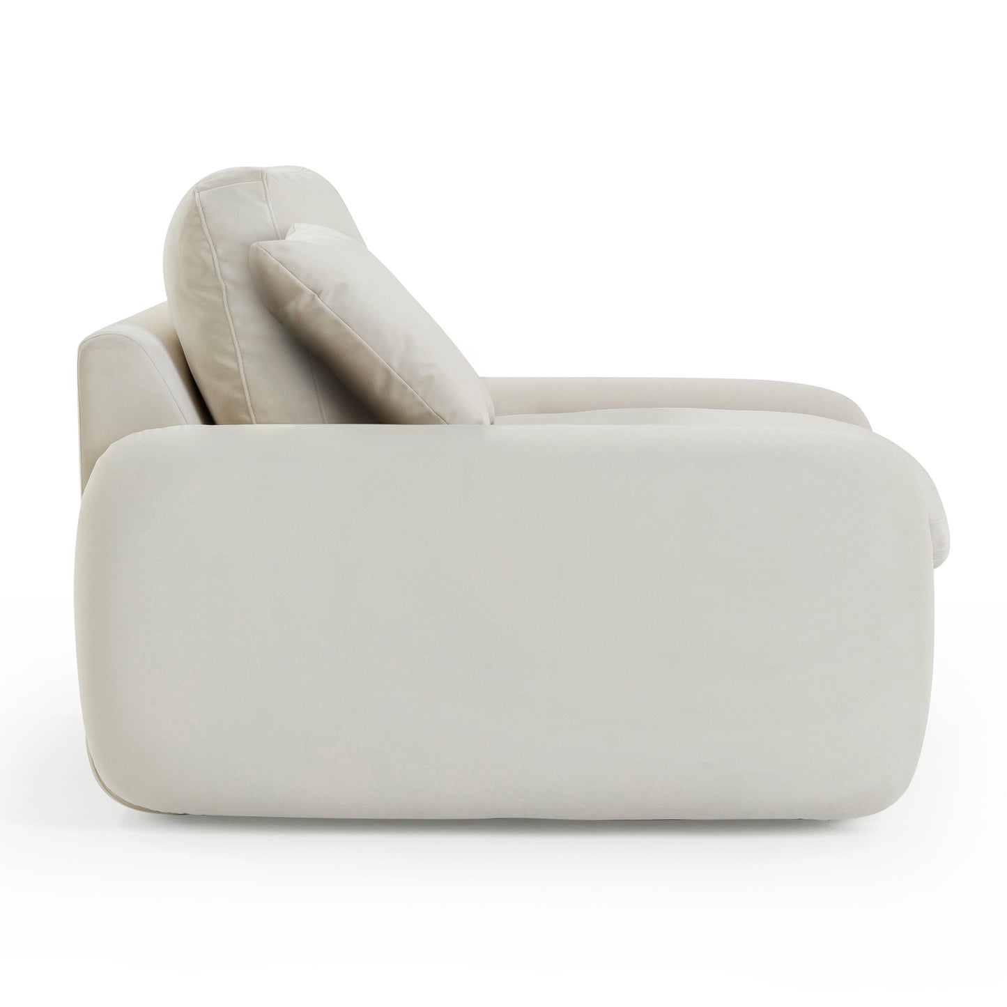 tarra cream velvet lounge chair