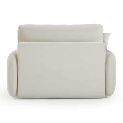 Tarra Cream Velvet Lounge Chair