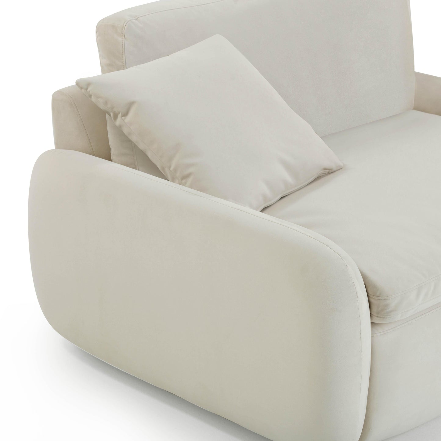 tarra cream velvet lounge chair