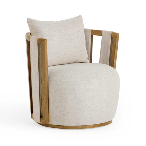 Genevieve Ravenna Textured Contract-Grade Weave Fabric Swivel Accent Chair - image 10
