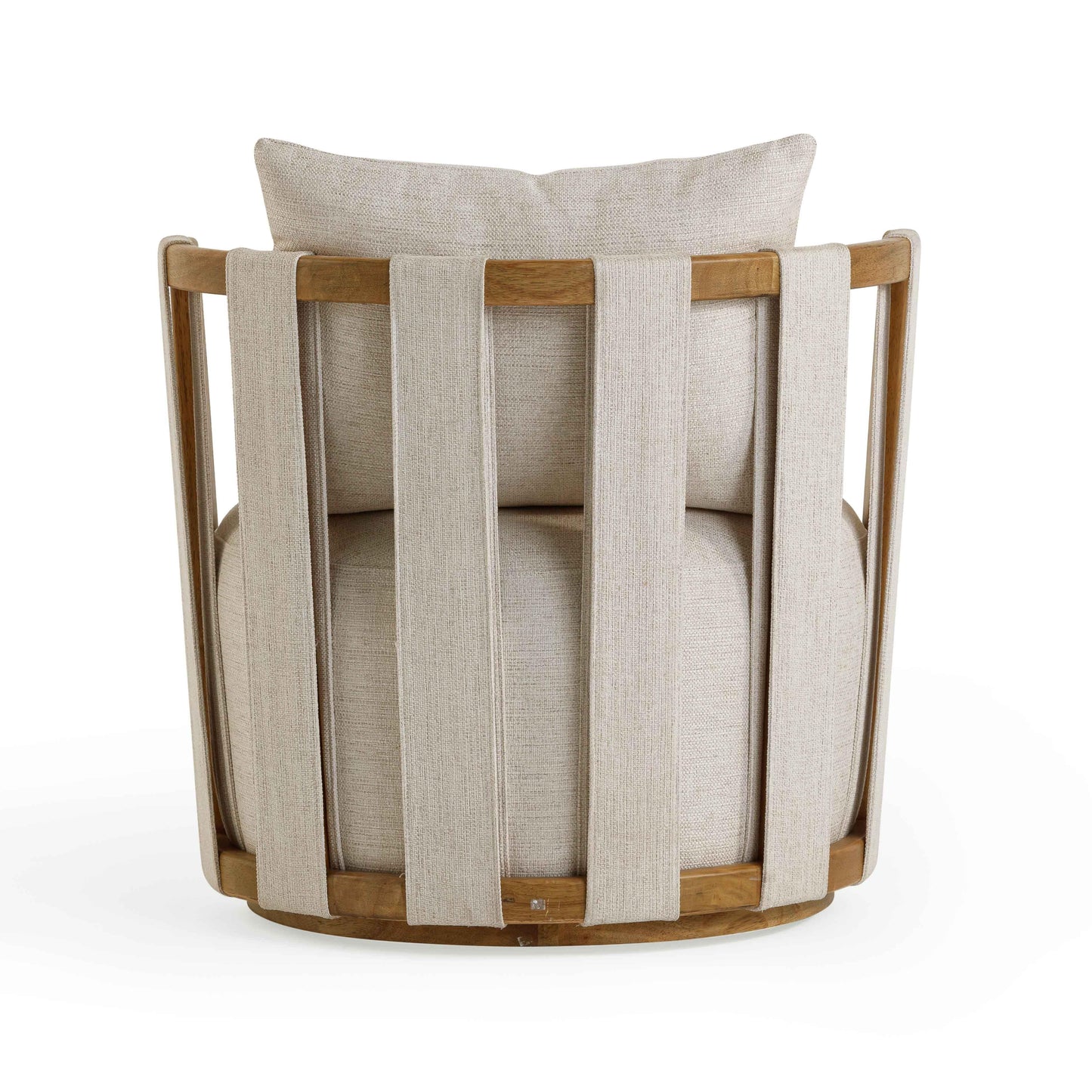 kendall cream textured weave swivel chair