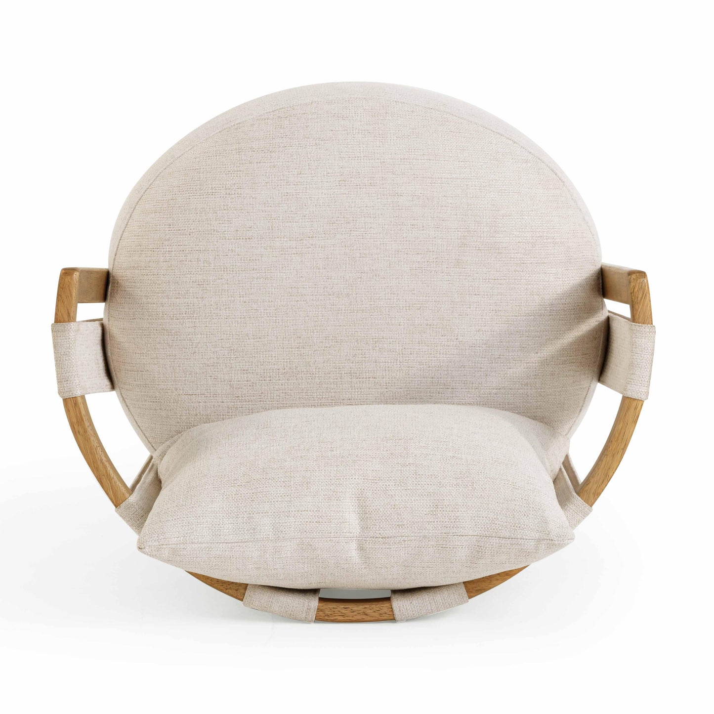 kendall cream textured weave swivel chair