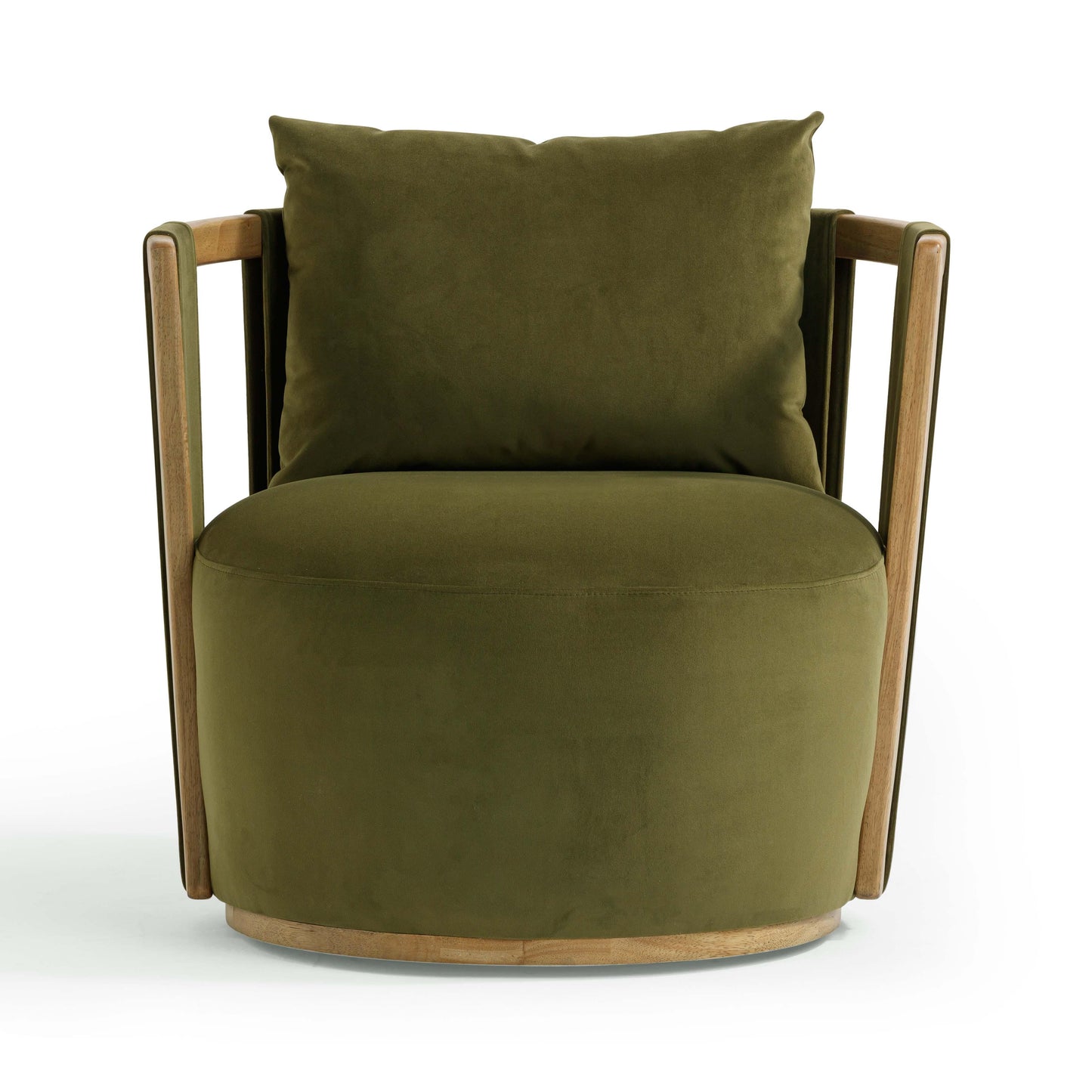 kendall green upcycled distressed velvet swivel chair