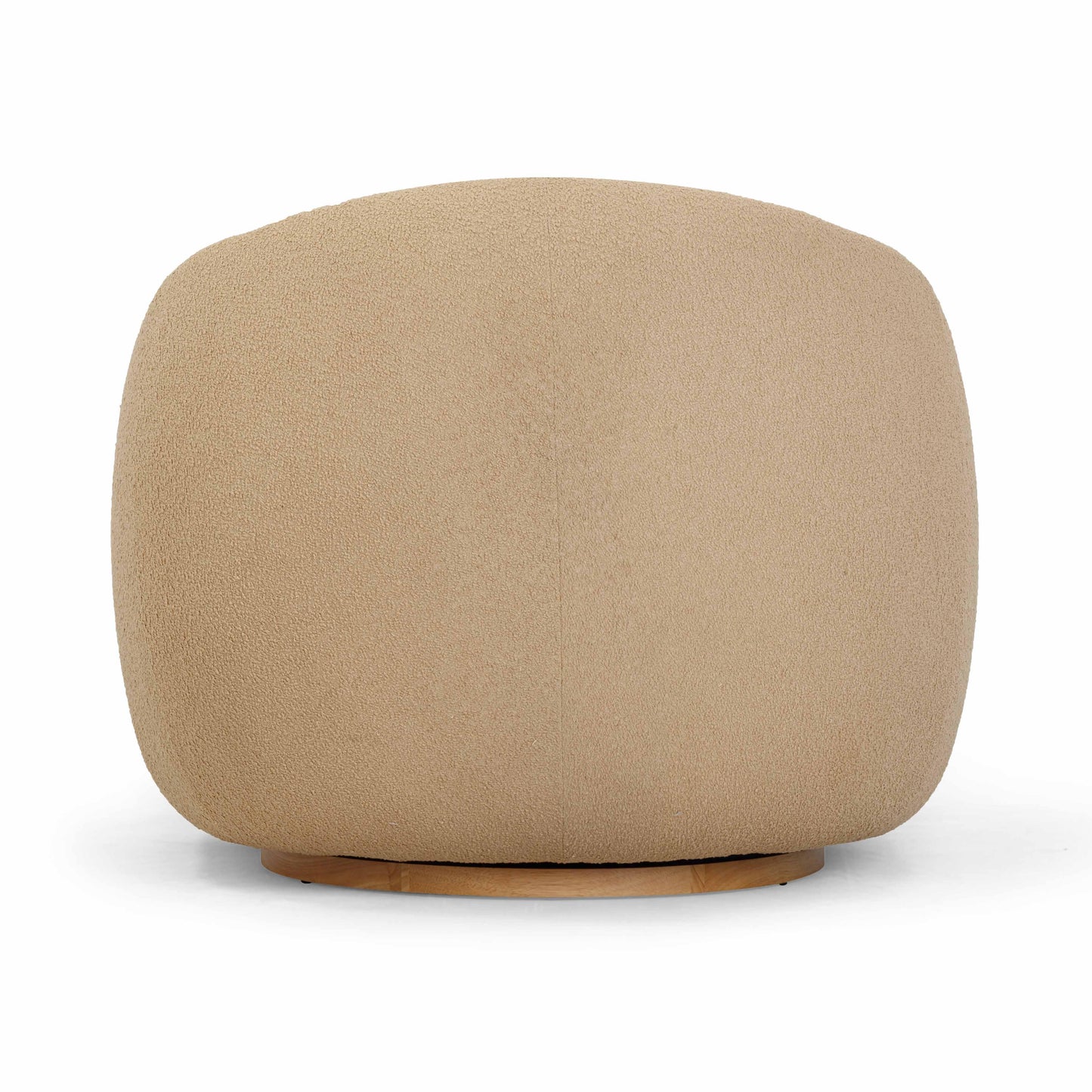 channeled honey boucle swivel chair