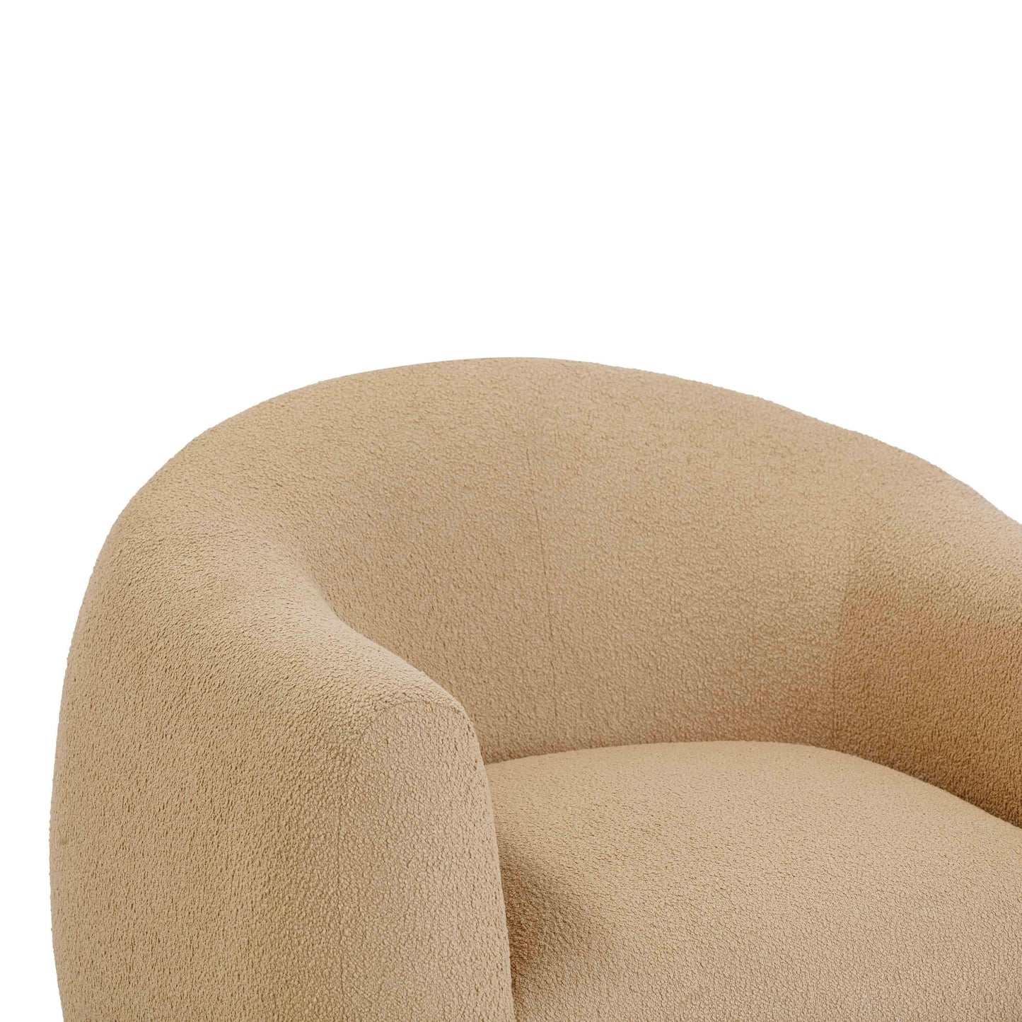 channeled honey boucle swivel chair