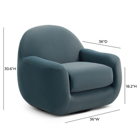 Celeste Verona Performance Velvet Swivel Accent Chair - image 6