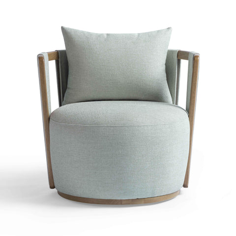 Genevieve Ravenna Textured Contract-Grade Weave Fabric Swivel Accent Chair - image 2