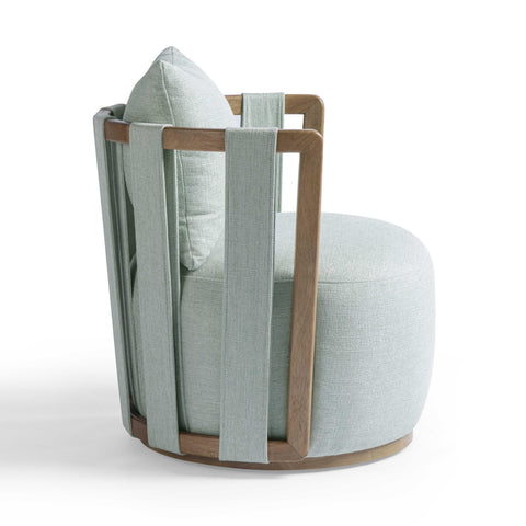 Genevieve Ravenna Textured Contract-Grade Weave Fabric Swivel Accent Chair - image 3