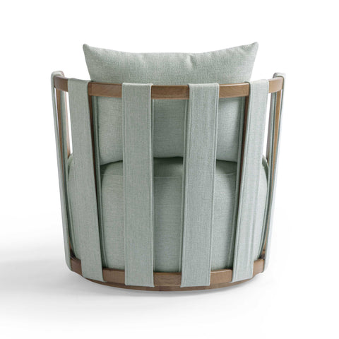 Genevieve Ravenna Textured Contract-Grade Weave Fabric Swivel Accent Chair - image 4