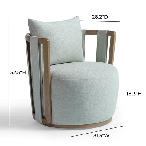 Genevieve Ravenna Textured Contract-Grade Weave Fabric Swivel Accent Chair - image 5