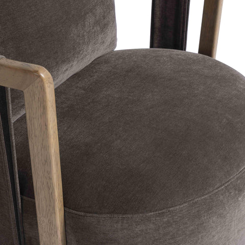 Genevieve Ravenna Upcycled Contract-Grade Fabric Swivel Accent Chair - image 6