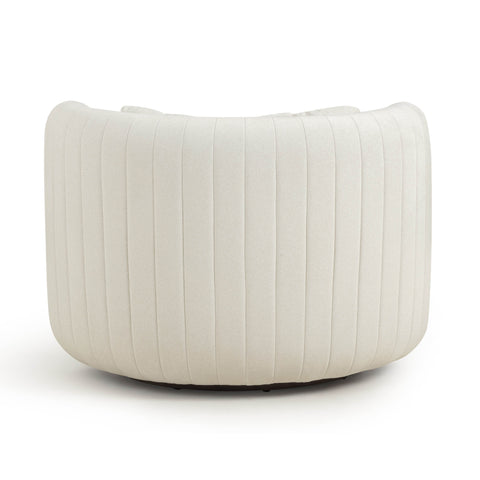 Juliette Provence Cream Performance Vegan Mohair Swivel Accent Chair - image 5