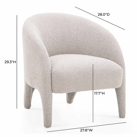 Rosalie Marlowe Warm Grey Performance Boucle Accent Chair - image 7