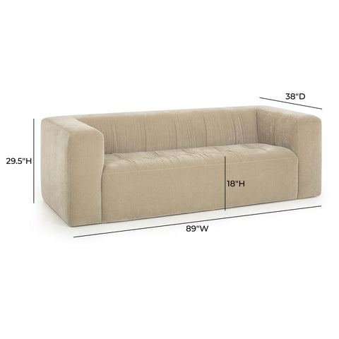 Giselle Arden 89" Upcycled Contract-Grade Chenille Sofa - image 8