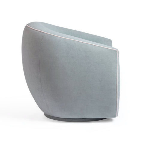 Camille Marais Contrast Piping Performance Velvet Swivel Accent Chair - image 4