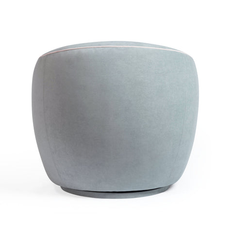Camille Marais Contrast Piping Performance Velvet Swivel Accent Chair - image 5