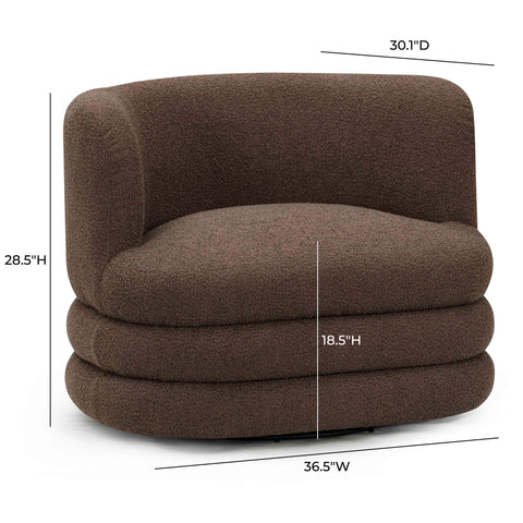 Noemie Bellamy Heavy Performance Boucle Swivel Hotel Lounge Chair - image 7