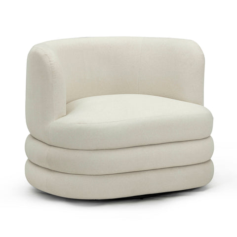 Noemie Bellamy Performance Faux Mohair Swivel Hotel Lounge Chair - image 3