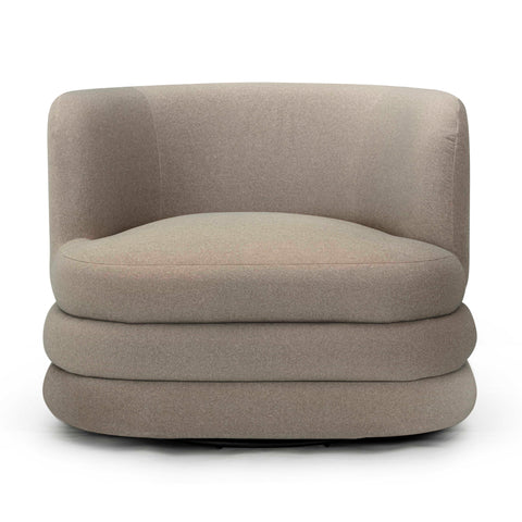 Noemie Bellamy Performance Faux Mohair Swivel Hotel Lounge Chair - image 1