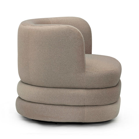 Noemie Bellamy Performance Faux Mohair Swivel Hotel Lounge Chair - image 4
