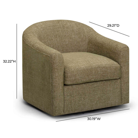 Arielle Verona Contract-Grade Basketweave Fabric Swivel Accent Chair - image 7