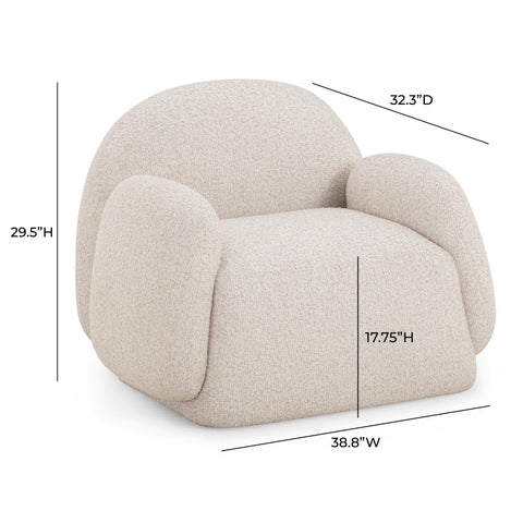 Florence Navarre Contract-Grade Boucle Accent Chair - image 7