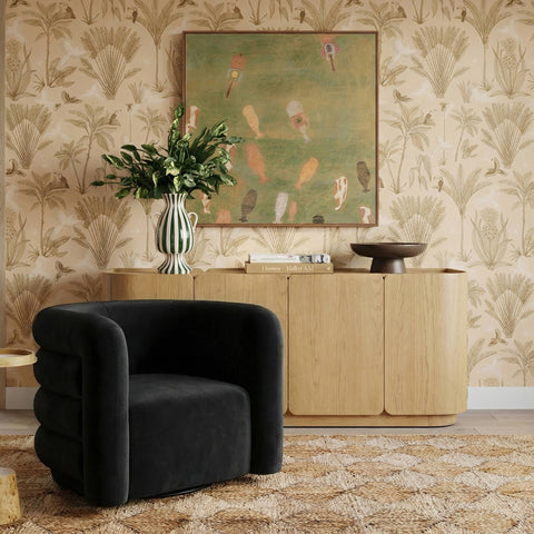 Noemie Como Performance Velvet Swivel Accent Chair - image 2
