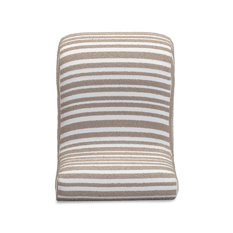 Genevieve Sorrento Taupe Organic Stripes Contract-Grade Jacquard Fabric Accent Chair - image 7