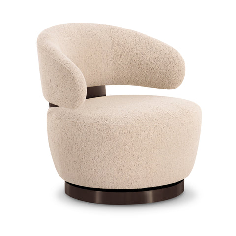 Arielle Beaumont Cream Performance Boucle Swivel Accent Chair - image 3