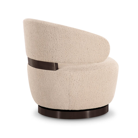 Arielle Beaumont Cream Performance Boucle Swivel Accent Chair - image 4
