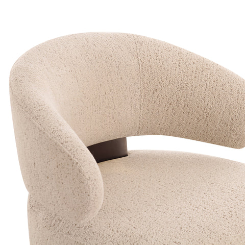 Arielle Beaumont Cream Performance Boucle Swivel Accent Chair - image 5