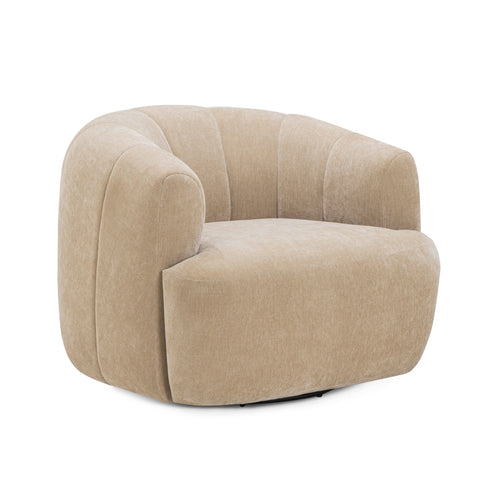 Sabine Lucerne Upcycled Contract-Grade Basketweave Fabric Swivel Accent Chair - image 3