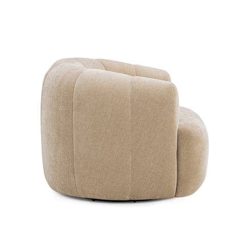 Sabine Lucerne Upcycled Contract-Grade Basketweave Fabric Swivel Accent Chair - image 4