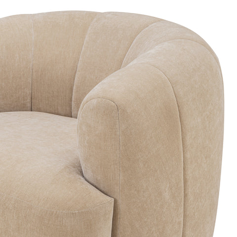 Sabine Lucerne Upcycled Contract-Grade Basketweave Fabric Swivel Accent Chair - image 5