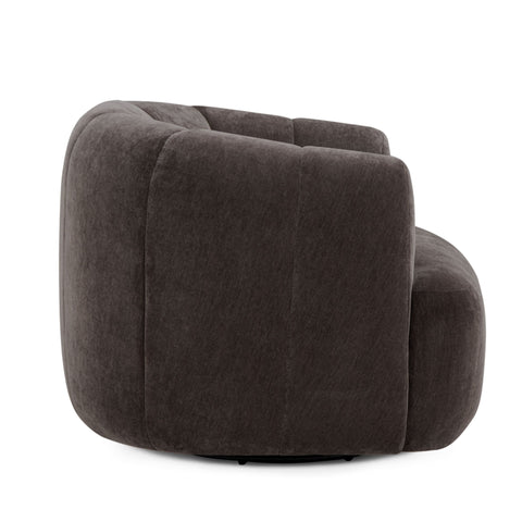 Sabine Lucerne Upcycled Contract-Grade Basketweave Fabric Swivel Accent Chair - image 4