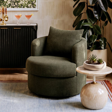 Camille StClair Performance Boucle Swivel Accent Chair - image 2
