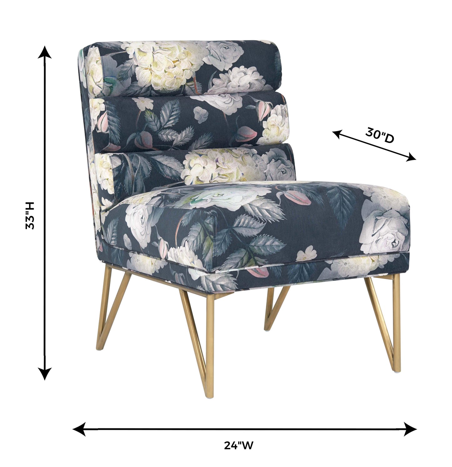 maeve floral velvet chair