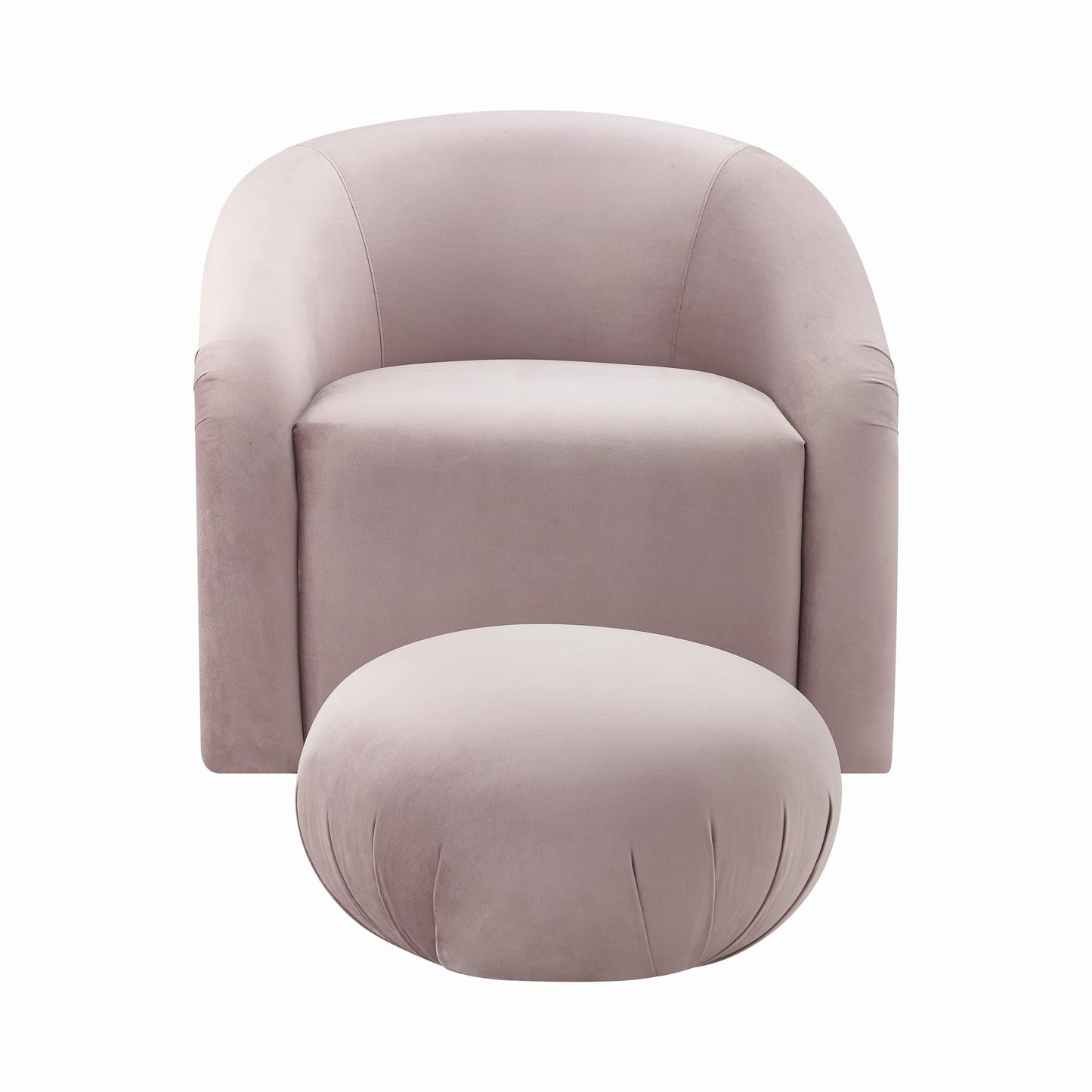 richard mauve velvet chair + ottoman set