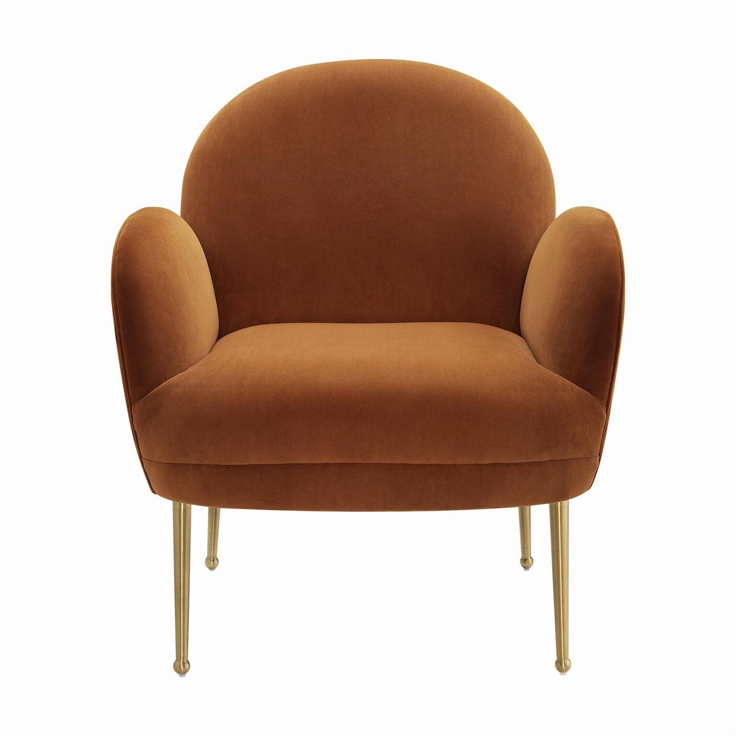 kendall cognac velvet chair