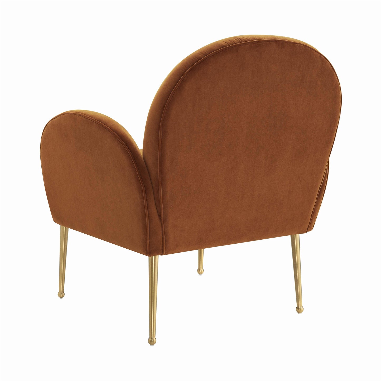 kendall cognac velvet chair